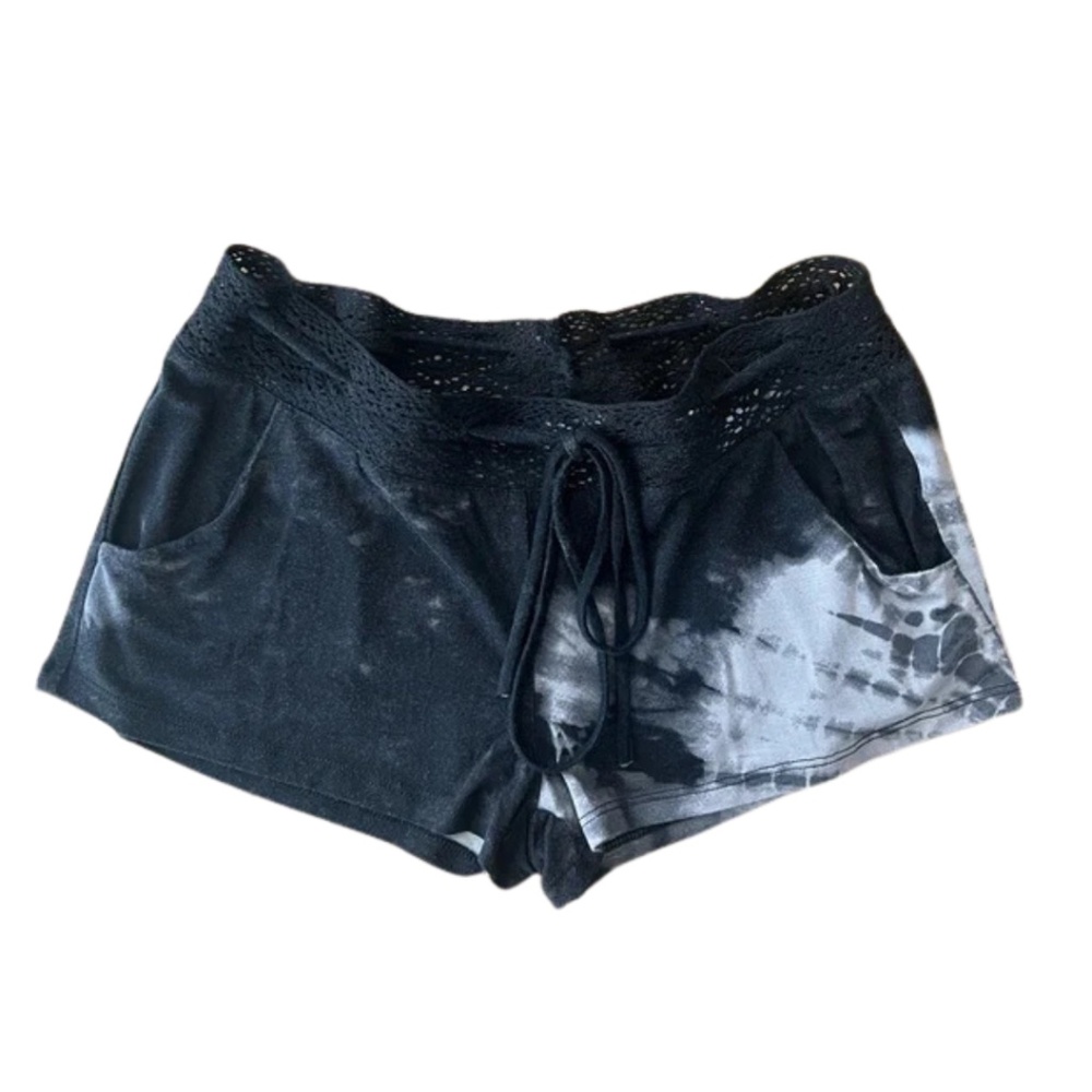 Surf Gypsy Tie Dye Shorts | Black Gray | Size M